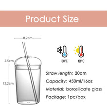 Load image into Gallery viewer, Cappuccino 16oz Glass cup
