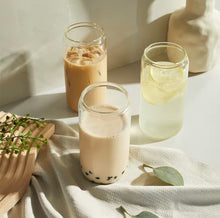 Load image into Gallery viewer, Glass cup with Plastic lid 16oz
