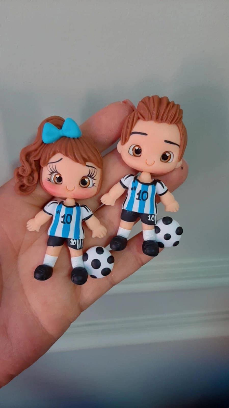 Soccer Team Clay Dolls