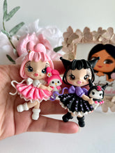 Load image into Gallery viewer, Melody and Kuromi Clay dolls
